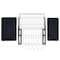 Household Essentials 12" Black Metal 2-Tier Countertop Caddy with Cutouts